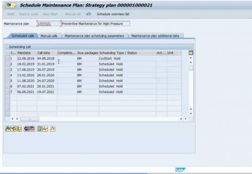 SAP Preventative Maintenance